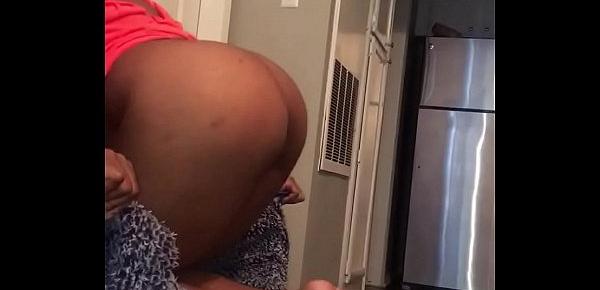  Sexy ass black girl getting her cheeks beat by chucky